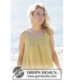 Gebreide top met golfpatroon  gemaakt van Drops Belle