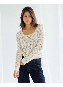 Trui in diagonaal kantpatroon