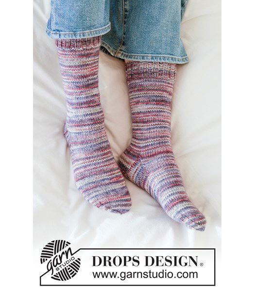 Breipatroon Klassieke wollen sokken breien met DROPS Fiesta