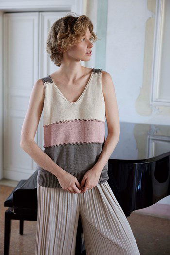 Mouwloos damesshirt Brenda met V-hals