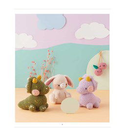 Ricorumi Cute, Cuter, Kawaii Dino en Konijntje gemaakt van Rico Ricorumi