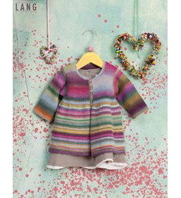 Jurkje gemaakt van Lang Yarns Mille colori baby