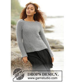 Dames trui gemaakt van Drops Kid Silk