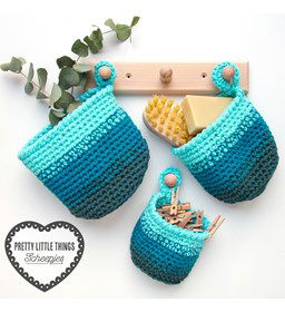 Mandjes gemaakt van Scheepjes Cahlista