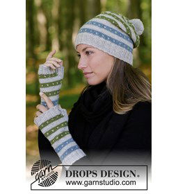 Muts en polswarmers gemaakt van Drops Karisma