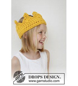 Gehaakte kroon gemaakt van Drops Snow - Eskimo