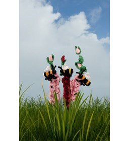 hommel gemaakt van boeken haken