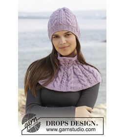 Gebreide muts en halswarmer gemaakt van Drops Alaska