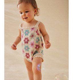 Badpakje in zeshoeken gemaakt van Phildar Phil Perle 5