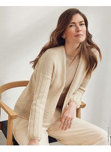 Damesvest met zigzaglijnen