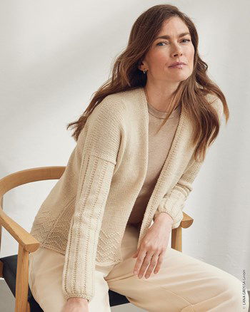 Damesvest met zigzaglijnen