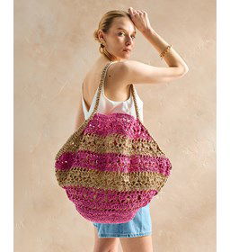 grote zeshoekige tas gemaakt van Handwerk accesoires