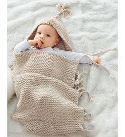 Trappelzak in voor buggy of kinderwagen gemaakt van Phildar Phil Rapido