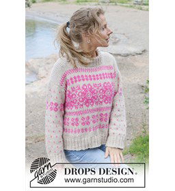 Bright Rose Trui gemaakt van Drops Air