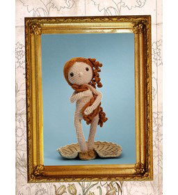 De geboorte van Venus gemaakt van Scheepjes Catona 25 en 10 gram