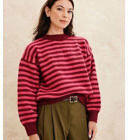 Gestreepte damestrui gemaakt van Handwerk accesoires