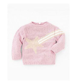 Kindertrui met vallende ster gemaakt van Phildar Phil Cheri