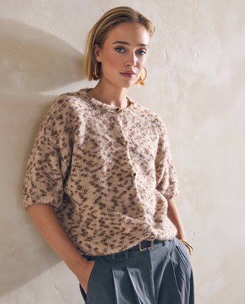 damesvest Connie met korte afhangende mouw