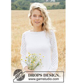 Madeliefjesveld Trui gemaakt van Drops Safran