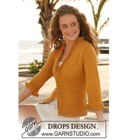 Vest in tricotsteek  gemaakt van Drops Alpaca