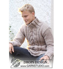 Trui gemaakt van Drops Snow - Eskimo