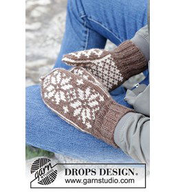 Herenwanten met Scandinavisch patroon gemaakt van Drops Nepal