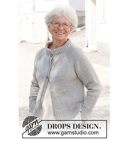 Damesvest gemaakt van Drops Merino extra fine