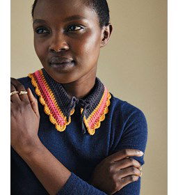 Reverkraag gemaakt van Phildar Phil Cabotine