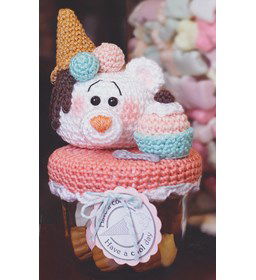 Ijsbeer gemaakt van Scheepjes Maxi Sweet Treat