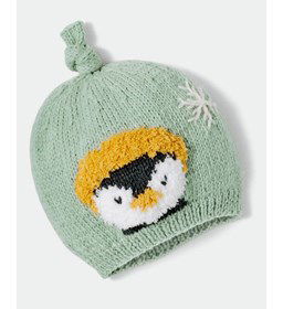 Kindermuts met geknoopte punt gemaakt van Phildar Phil Partner 3,5