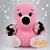 Fluppie Flamingo gemaakt van Durable Velvet