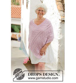 Poncho gemaakt van Drops Brushed Alpaca Silk