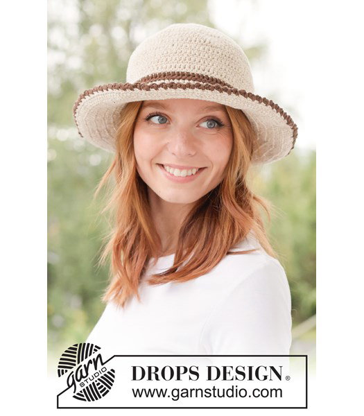 Haakpatroon Gehaakte zonnehoed van zacht katoen
