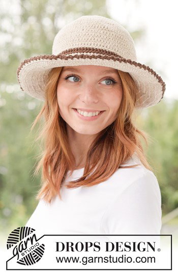 Gehaakte zonnehoed van zacht katoen