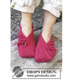 Gehaakte sloffen gemaakt van Drops Nepal