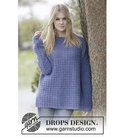 Trui met hoge col gemaakt van Drops Brushed Alpaca Silk