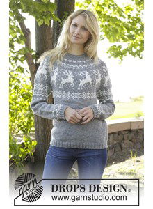 Gebreide trui met ronde pas