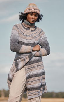 Damesvest met ronde pas