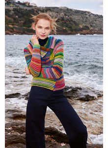 Vest met brede overslag