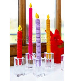 Gehaakte kaarsen gemaakt van Durable Coral