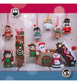 Feestelijke kerstversiering gemaakt van Lammy Yarns Super Tendresse