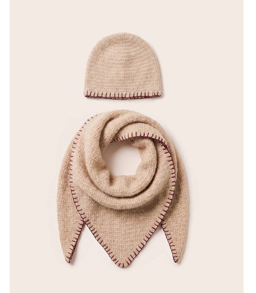 Haakpatroon beanie en sjaal Amelia
