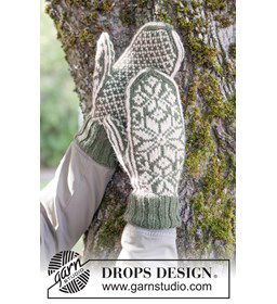 herenwanten met Scandinavisch patroon gemaakt van Drops Karisma