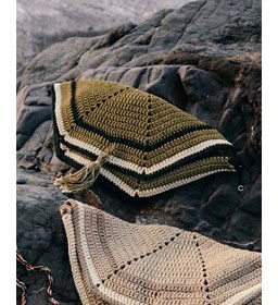 Handtas met driehoekig patroon gemaakt van Phildar Phil Coton 4