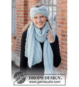 Hoofdband en sjaal gemaakt van Drops Melody