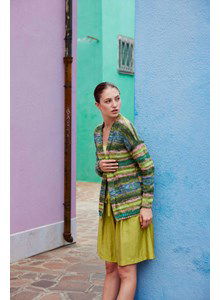 damesvest Osla met boord in gerstekorrelsteek