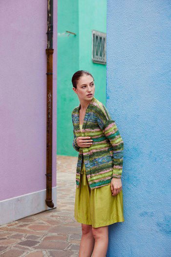 damesvest Osla met boord in gerstekorrelsteek