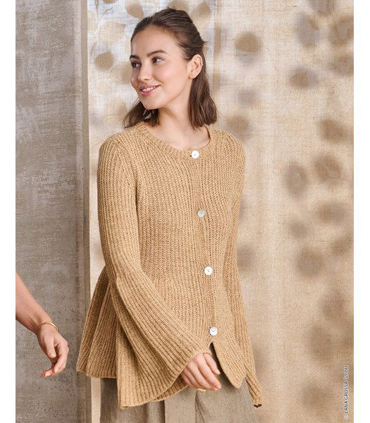 Breipatroon vest met klokkende mouwen