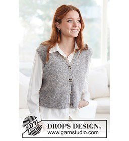 Mouwloos vest voor dames gemaakt van Drops Air