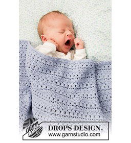 Deken voor baby gemaakt van Drops Safran